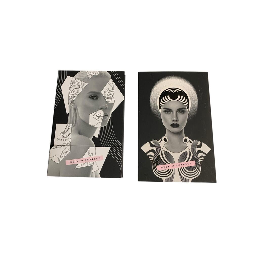 Lot Of 2 Deck of Scarlet Edition No 12 Makeup Palette Eye Blush‎ Highlighter Lip